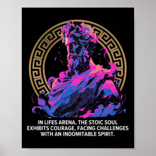 Stoic Philosophy Inspirational Epic Old Greek Stoi Poster