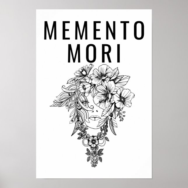 Stoic philosophy Memento Mori, Marcus Aurelius  Poster (Front)