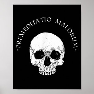 Stoic Philosophy Premeditatio Malorum Skull Stoici Poster