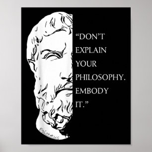 Stoic Philosophy Quote Design _ Epictetus Wisdom A Poster