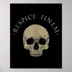Stoic Philosophy Respice Finem Skull Stoicism Quot Poster