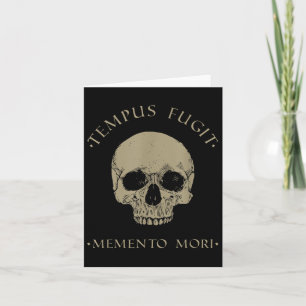 Stoic Philosophy Tempus Fugit Memento Mori Skull S Card