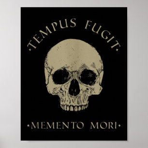 Stoic Philosophy Tempus Fugit Memento Mori Skull S Poster