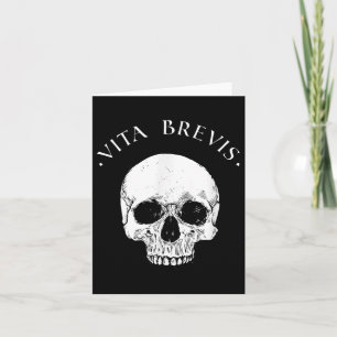 Stoic Philosophy Vita Brevis Skull Stoicism Quote Card