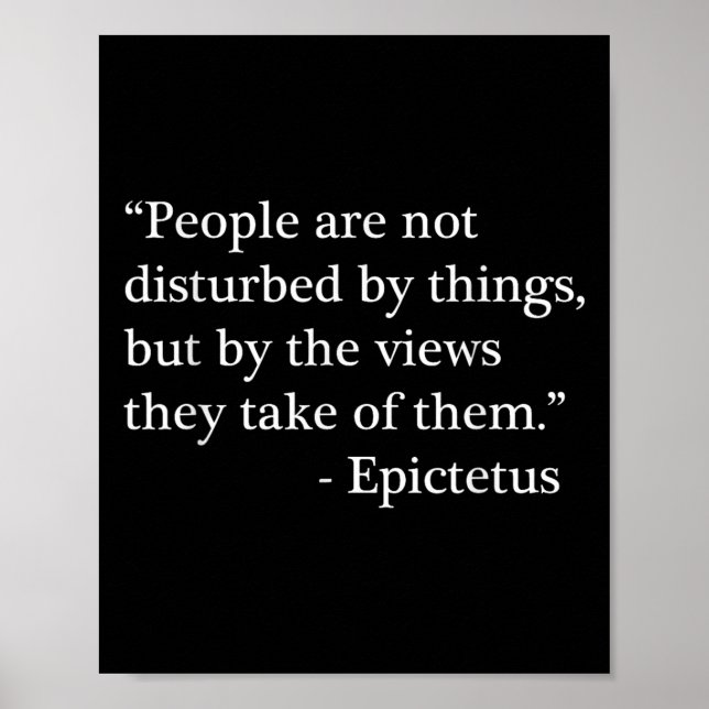 Stoic Quote From Epictetus Philosophical View Of L Poster (Front)