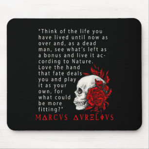 Stoic Quote Marcus Aurelius And Skull Stoicism Gif Mouse Pad