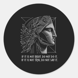 Stoic Quote Rhea Ancient Greek Goddess Classic Round Sticker