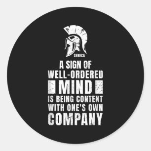 Stoic Quote Seneca Stoicism Philosophy Roman Philo Classic Round Sticker