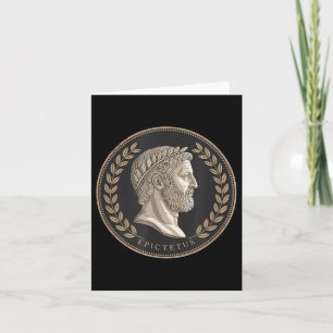 Stoic Roman Epictetus Bust Card