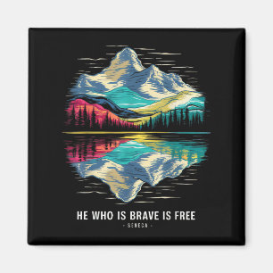 Stoic Seneca Philosoper Quote Brave Free Stoicism Magnet