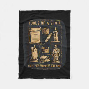 Stoic Stoicism Philosophy Quotes Virtue Wisdom Sel Fleece Blanket