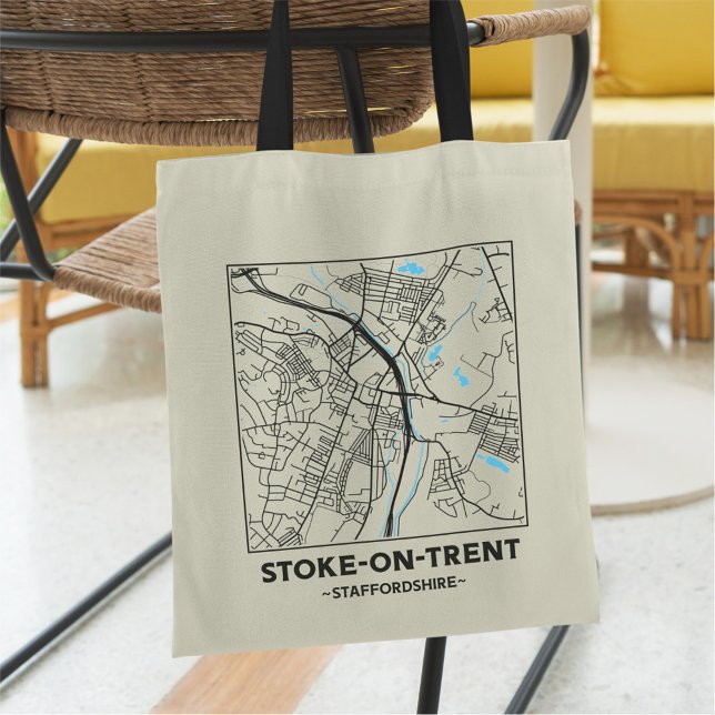 Stoke-on-Trent City Map Tote Bag (Creator Uploaded)