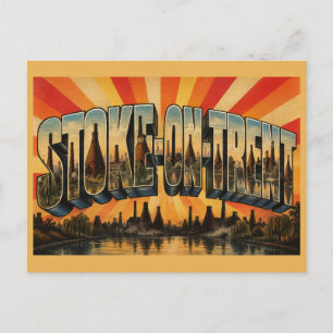 Stoke-on-Trent England Historic Vintage Travel Art Postcard