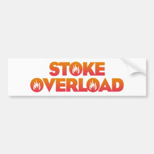 Stoke Overload Flames Bumper Sticker