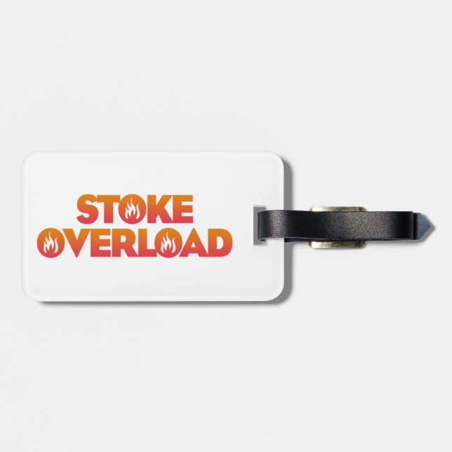 Stoke Overload Flames Luggage Tag (Back Horizontal)