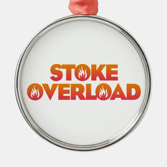 Stoke Overload Flames Metal Ornament (Front)