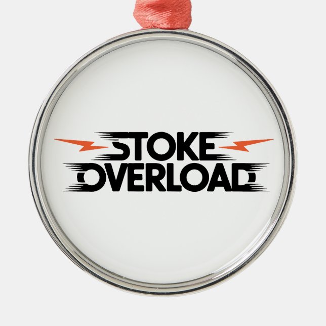 Stoke Overload Lightning Metal Ornament (Front)