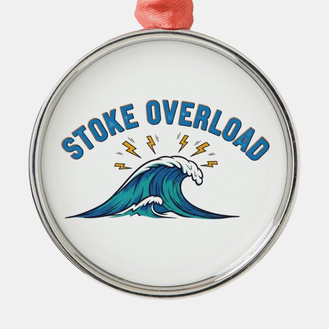 Stoke Overload Wave Metal Ornament (Front)