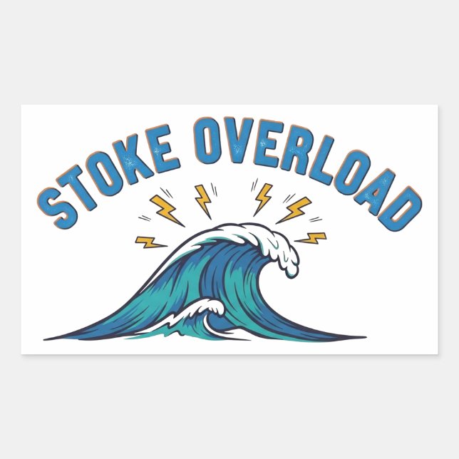 Stoke Overload Wave Rectangular Sticker (Front)