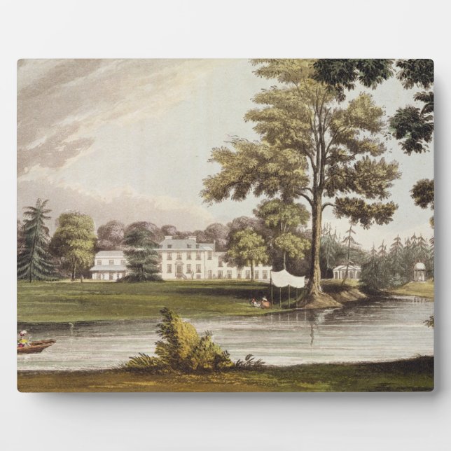 Stoke Place, from Ackermann's 'Repository of Arts' Plaque (Front)