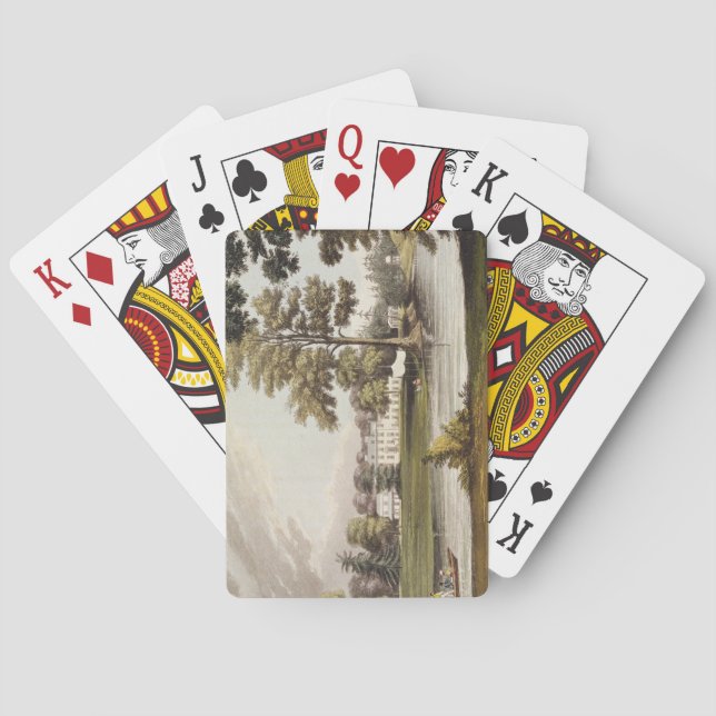 Stoke Place, from Ackermann's 'Repository of Arts' Playing Cards (Back)