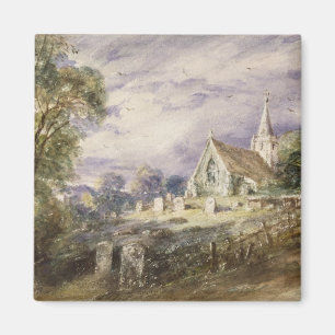 Stoke Poges Church, 1833 (w/c on paper) Magnet