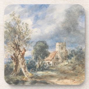 Stoke Poges Church (1834) John Constable Coaster
