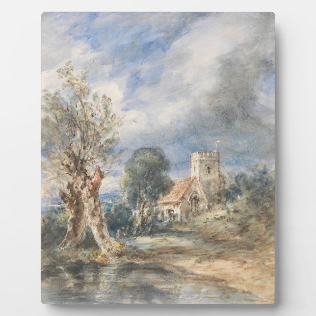 Stoke Poges Church (1834) John Constable Plaque (Front)