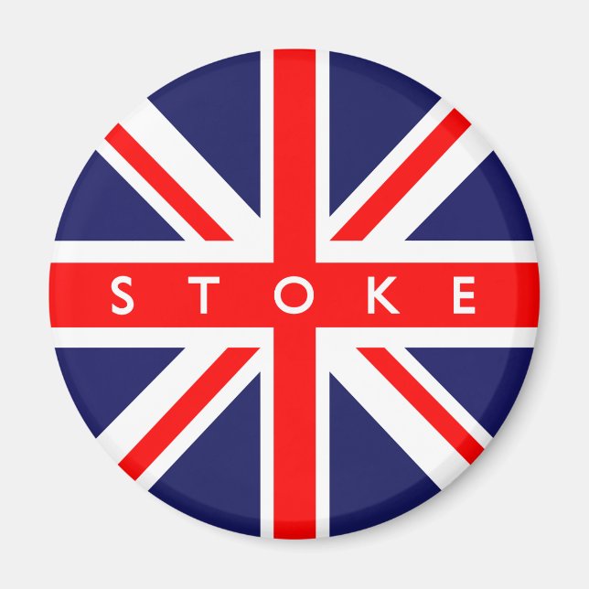 Stoke UK Flag Magnet (Front)