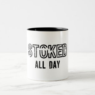 Stoked All Day Two-Tone Coffee Mug