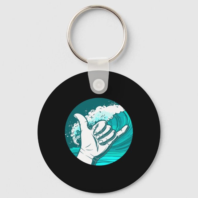 Stoked Hand Surfing  Key Ring (Front)