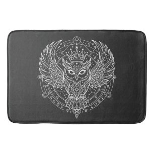 Stolas Owl of the Infinite Sky Bath Mat