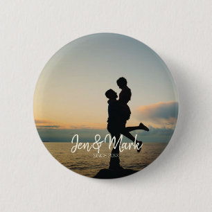 Stolen Photo. Name and Year Typography. 6 Cm Round Badge