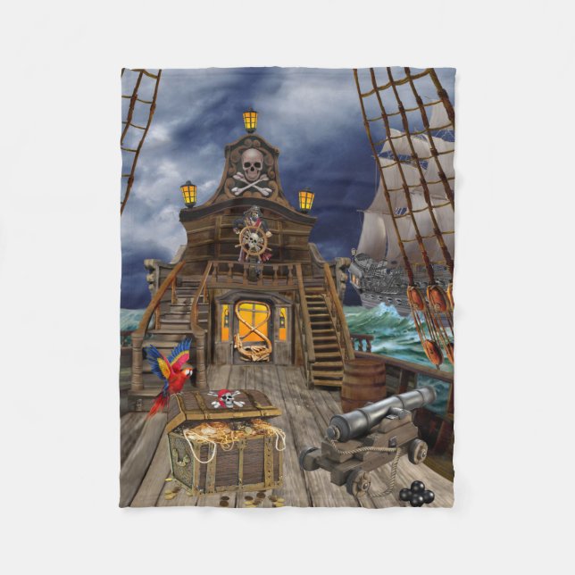 STOLEN PIRATE TREASURE FLEECE BLANKET (Front)