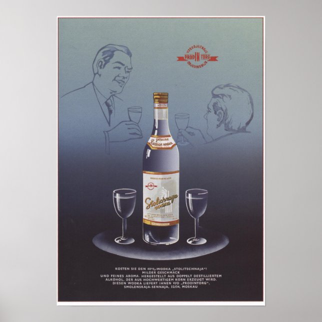 Stolichnaya Vodka Poster (Front)