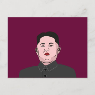 Stolid Kim Jong-un Postcard