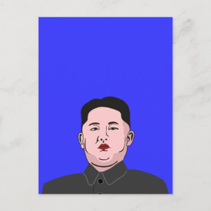 Stolid Kim Jong-un Postcard