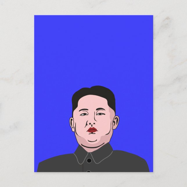 Stolid Kim Jong-un Postcard (Front)