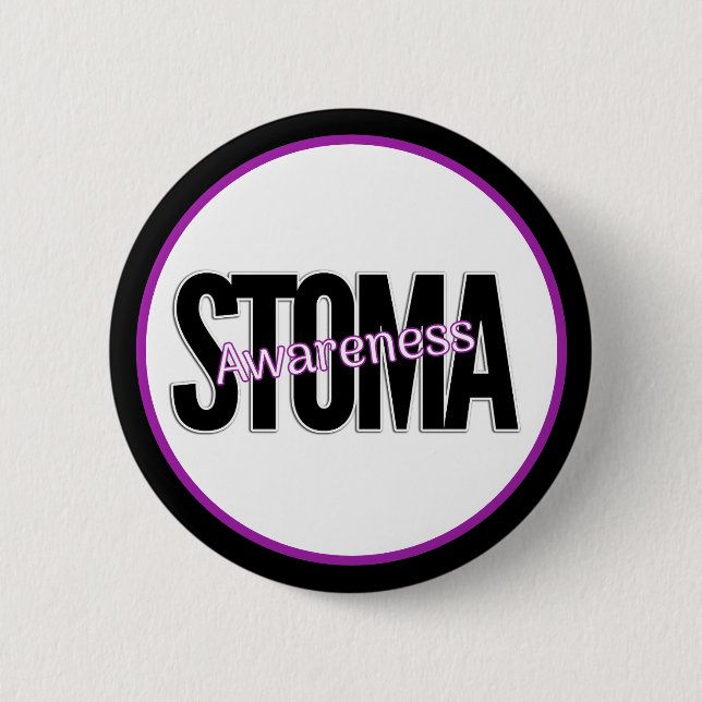 Stoma Awareness 6 Cm Round Badge (Front)