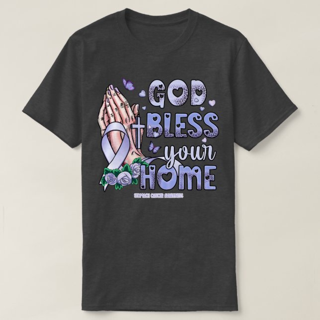 Stomach Awareness god bless faith hope T-Shirt (Design Front)