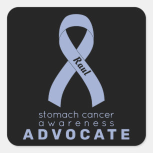 Stomach Cancer Advocate Black Square Sticker