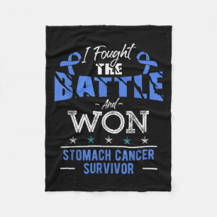 Stomach Cancer Awareness Cancer Survivor Fighter  Fleece Blanket