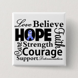 Stomach Cancer Collage of Hope 15 Cm Square Badge