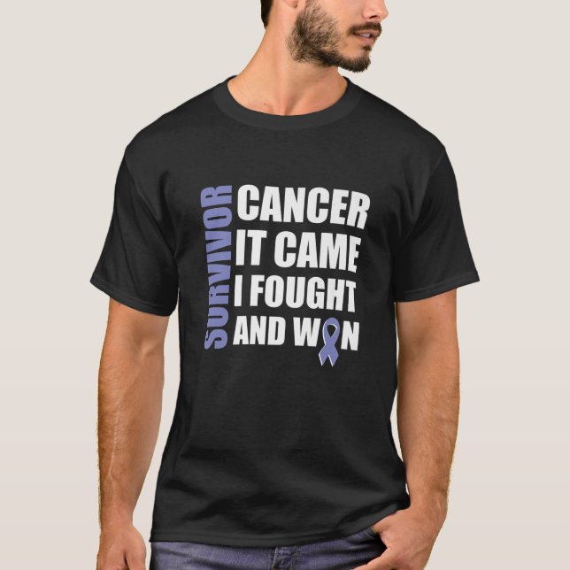 Stomach Cancer Fight Cancer Ribbon T-Shirt (Front)