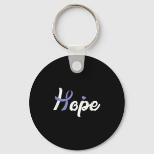 Stomach Cancer - Hope Ribbon Key Ring