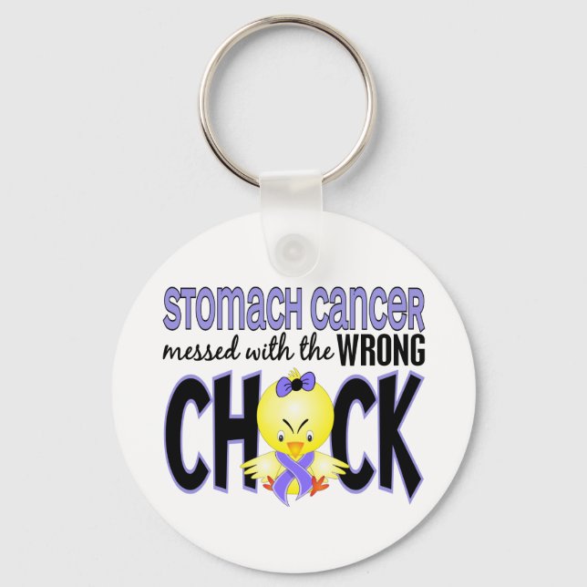 Stomach Cancer Messed With The Wrong Chick Key Ring (Front)