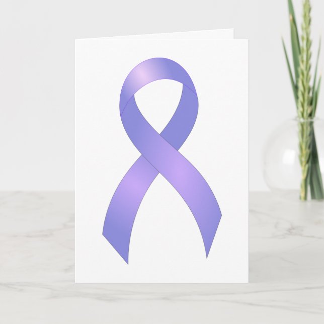 Stomach Cancer Periwinkle Ribbon Card (Front)