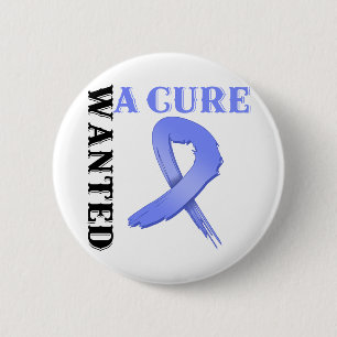 Stomach Cancer WANTED A CURE 6 Cm Round Badge