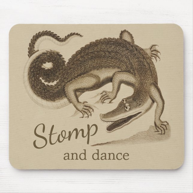 Stomp and dance CC0895 Wild happy crocodile Mouse Pad (Front)