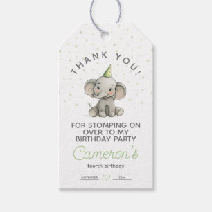 Stomp on Over, Cute Elephant Gift Tags